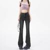 High-waisted Flared Pants Women's Spring and Summer Senior Feeling Spice Girl Style Pear-shaped Figure Thin Horseshoe Pants Mopping Pants Tide