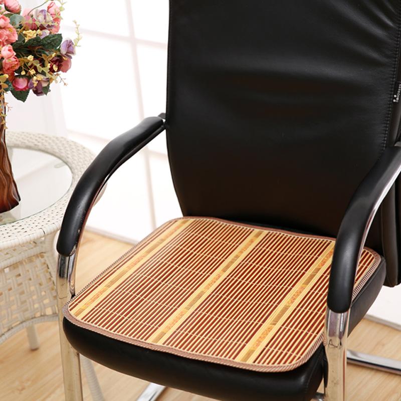 Summer Random Bamboo Cool Mat Breathable Seat Cushion Home and Office Chair Cool Mat Bamboo Silk Dining Chair Cushion