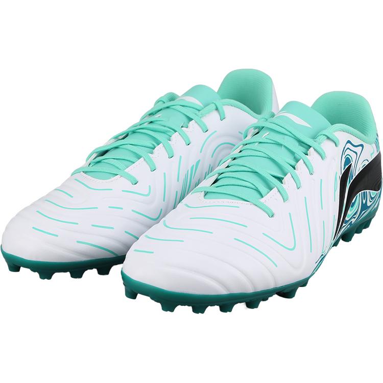 Li Ning Jin Entry MG (Rubber Short Stud) Non-Slip Wear-Resistant Football Shoes Men Football Shoes White Green YSFV005-3