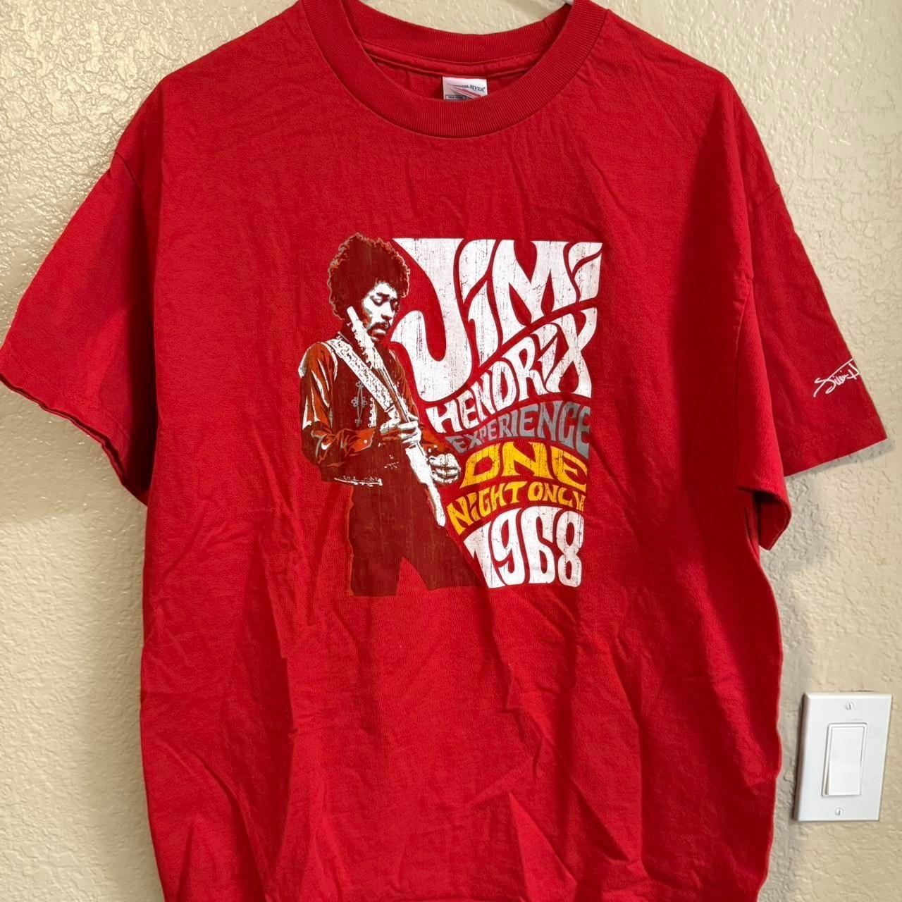 Red Jimi Hendrix Experience One Night Only 1968 Unisex S-5XL Shirt SB176 XXXL
