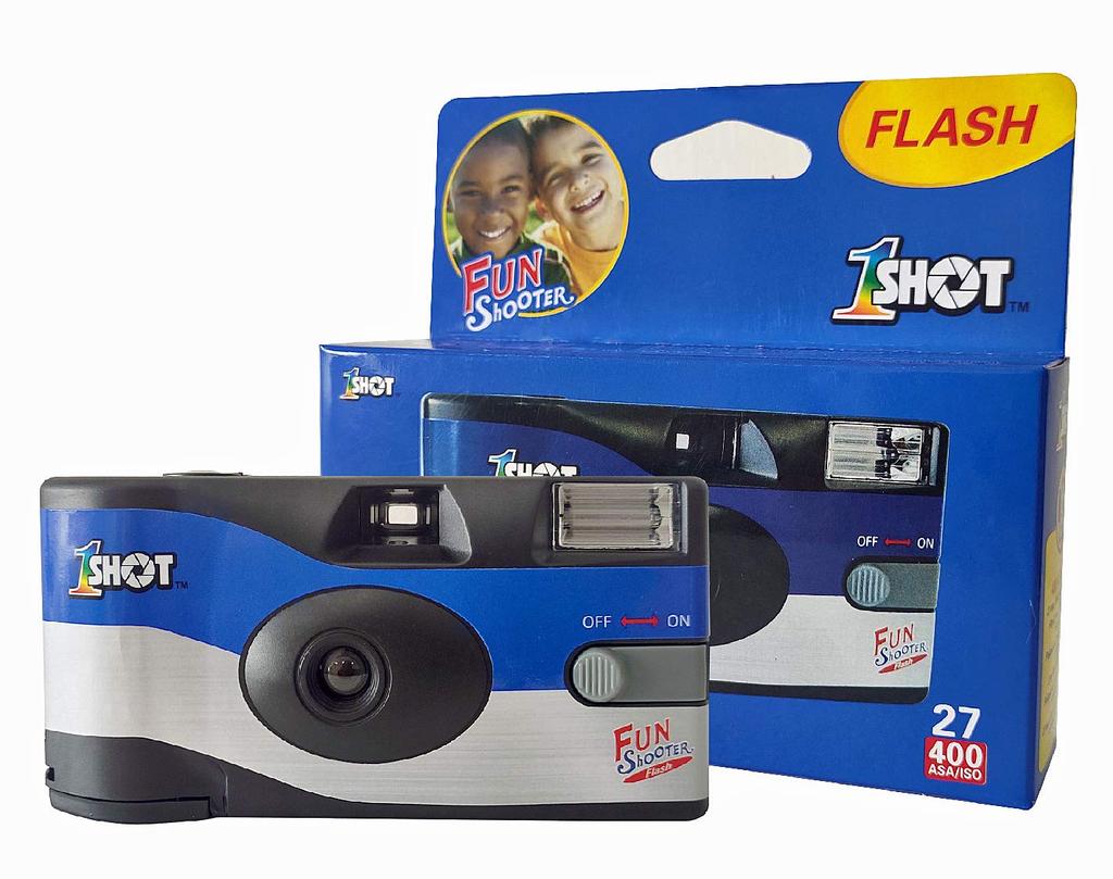 ONE-SHOT Disposable Camera, 35mm Film, Single-Use, 400 ASAISO 27 Exposure, with Flash, Pack of 2