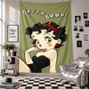 Wall TapestryBetty Boop Art Hanging Cloth Decorative Background Cover for Room Decoration