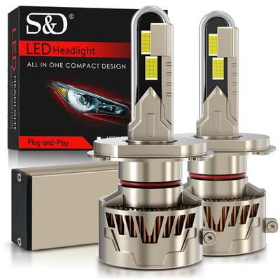 2 Stück H7 H4 LED Canbus Auto Scheinwerferlampen 140W 60000LM H1 H11 H8 HB3 9005 HB4 9006 9012 Hir2 LED Scheinwerfer Auto Turbo Lampe für VW Ford 6500K Weiß