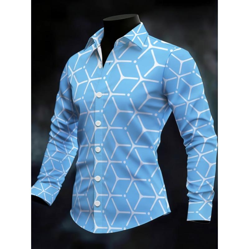 New Black Skeleton Mandala Floral Print Men's Long Sleeved Shirt with Dark Retro Style Slim Casual Shirt