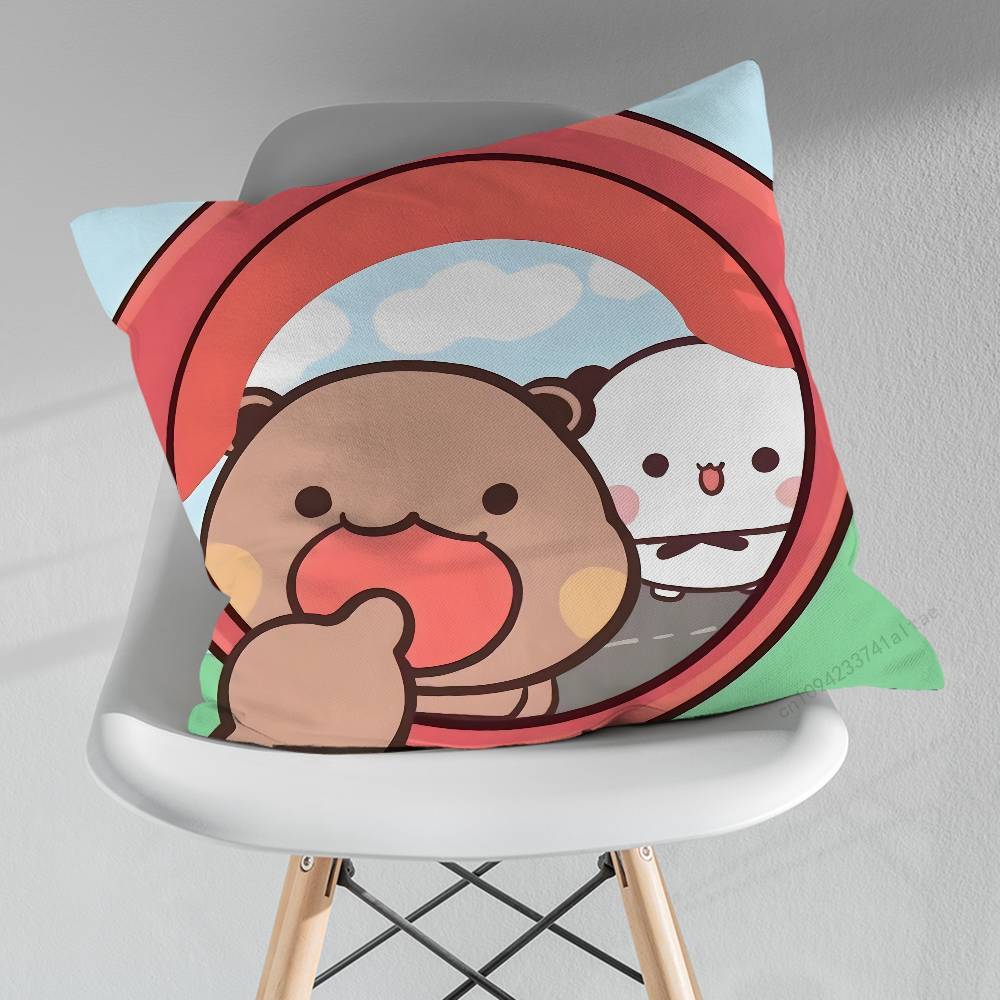 Cute BBubu DDudu Funny Pillowcase for Sofa Room Office Decor Printing  Merchandise AllMatch Cushion Cover