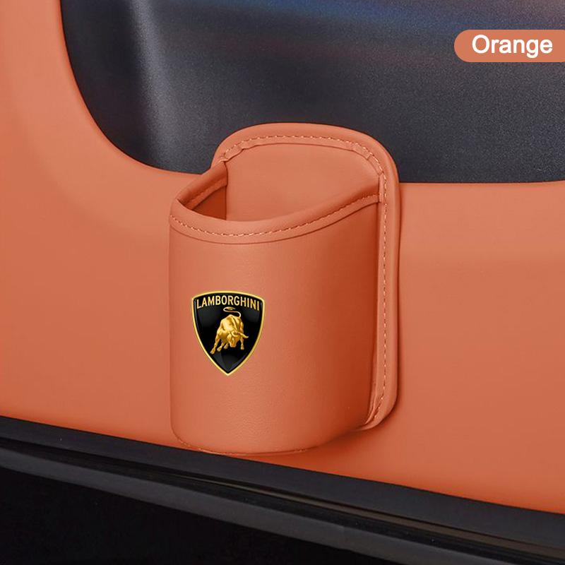 

Universal Leather Car Seat Drink Rack ater Cup Box For Lamborghini Urus Huracan Aventador Premium Auto Interior Accessories