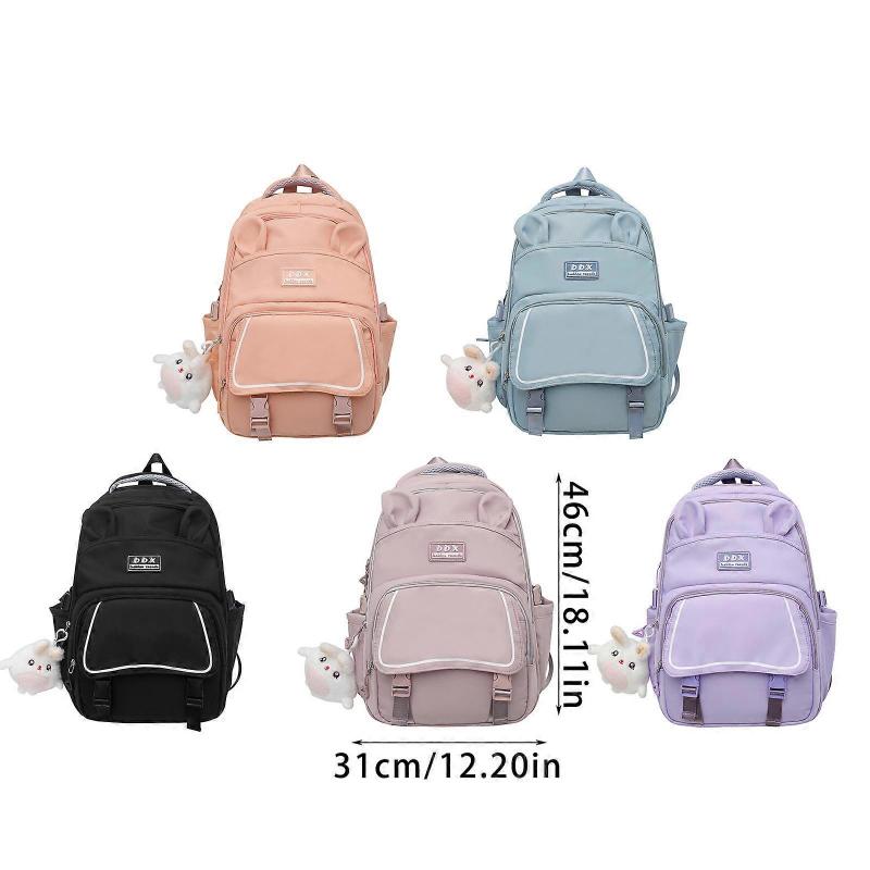 Versatile Book Bags Large Capacity Daypack Aesthetic School Bag for Students Comfortable and Stylish Backpack  Purple