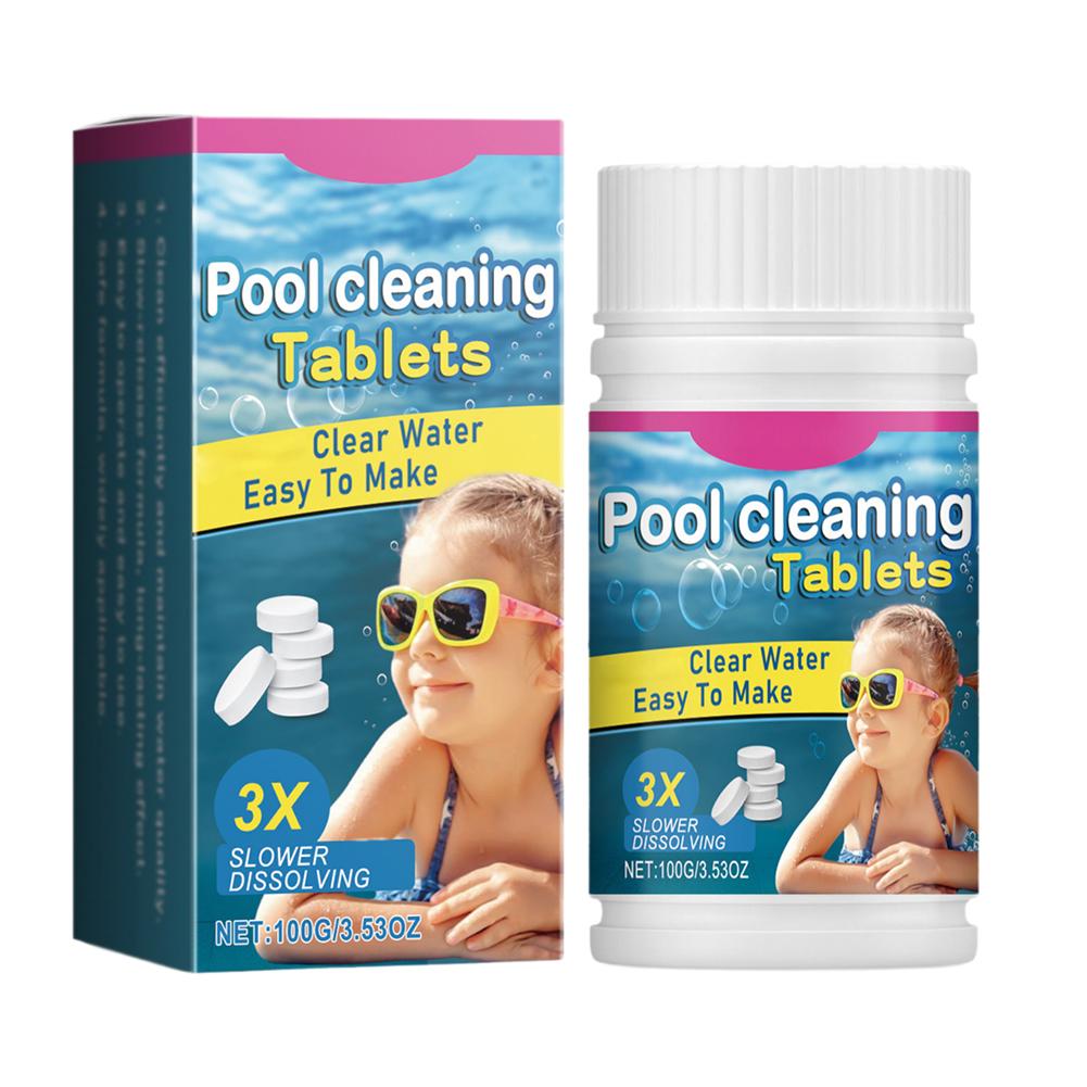 

Pool Clarifier Tablets Pool Algae Stain Remover Tablets Stain Removal Algae Control Deodorization Cleaner For Hot Tubs
