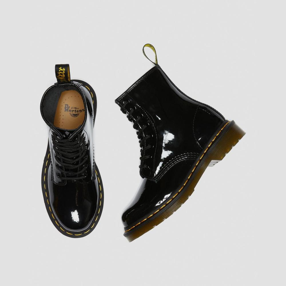 Boots Dr. Martens Black Patent 1460