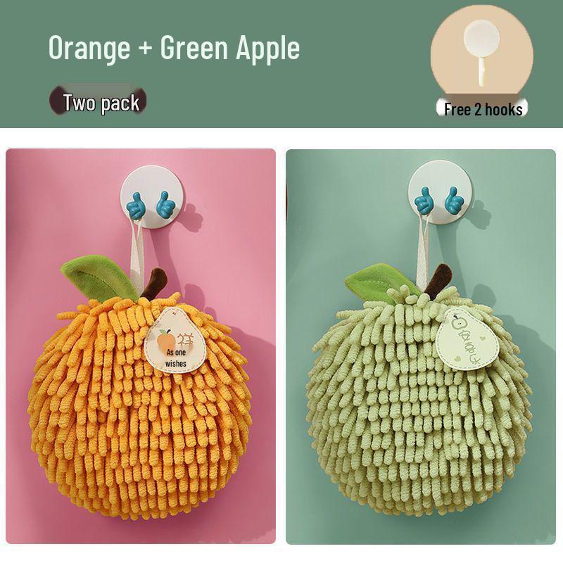 Chenille Hanging Hand Towel: Cute, Absorbent, Thickened for Kitchen & Bathroom