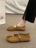Mary Jane shoes summer French soft sole comfortable fairy style fashion versatile round head gentle shoes shallow mouth flat sole shoes