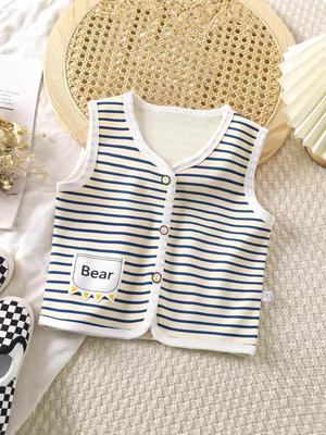 2023 Autumn/Winter Fleece Vest for Boys and Girls - Korean Style Sleeveless Warm Cardigan for Infants