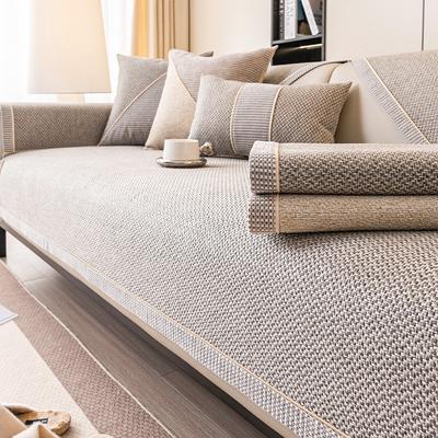 Cotton Line Sofa Covers for Living Room Non-slip Simple Sofa Mat Cushion Four Seasons Universal Sofa Slipcovers Anti-dirty Home