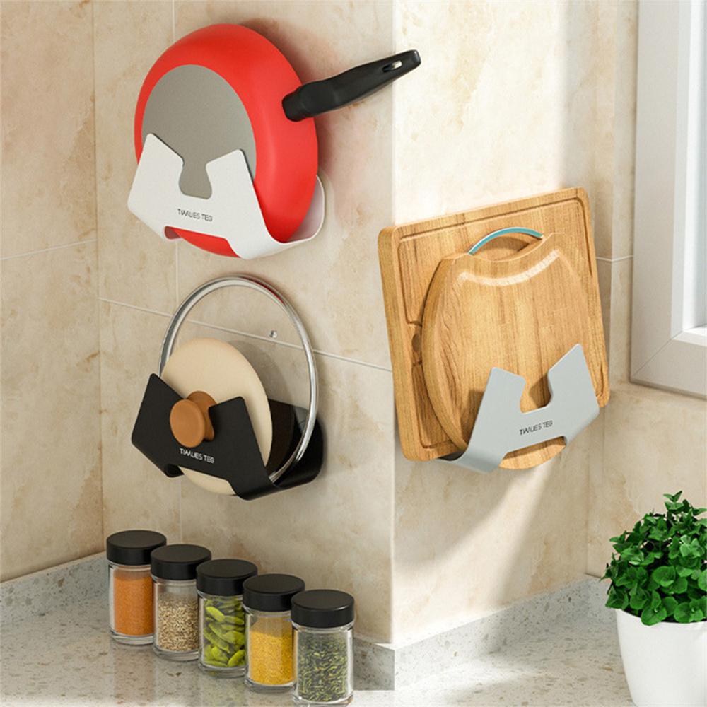 Kitchen Accessories Strong Load Convenient Easy To Clean Wholesale Firm Wall-mounted Shelf Tool Does Not Occupy Land Lid Rack