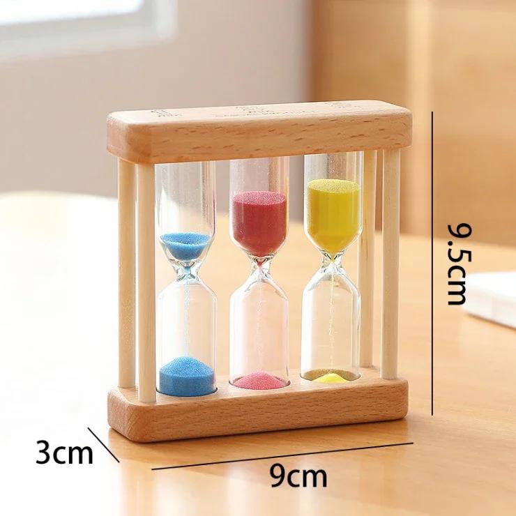 

Creative Wooden Hourglass Ornaments 1/3/5 Minutes Timer 3 in 1 Combination Sandglass Home Decoration Crafts