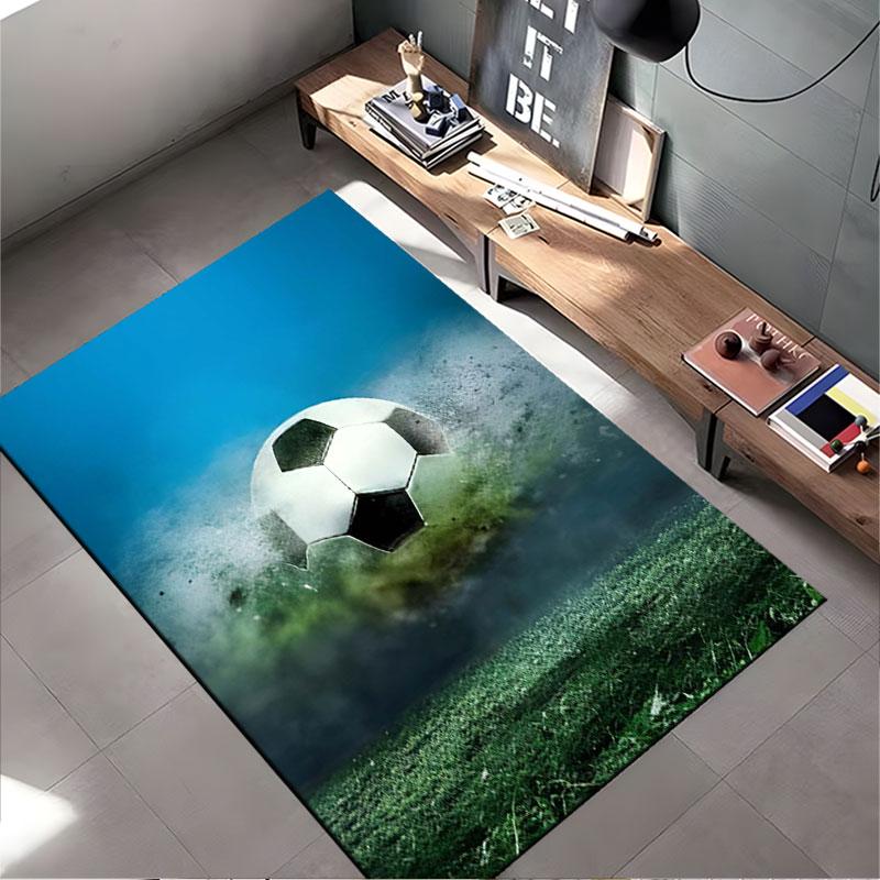 Soccer Ball on Grass Design suitable as a non-slip mat for the living room or bedroom sofa