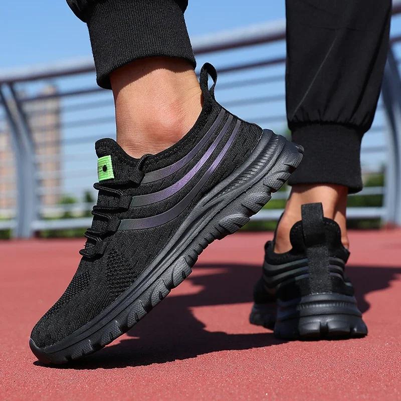 New Fashion Men Sneakers Bottom Platform Outdoor Running Lightweight Female Sneakers Breathable Vulcanized Mesh Casual Shoes