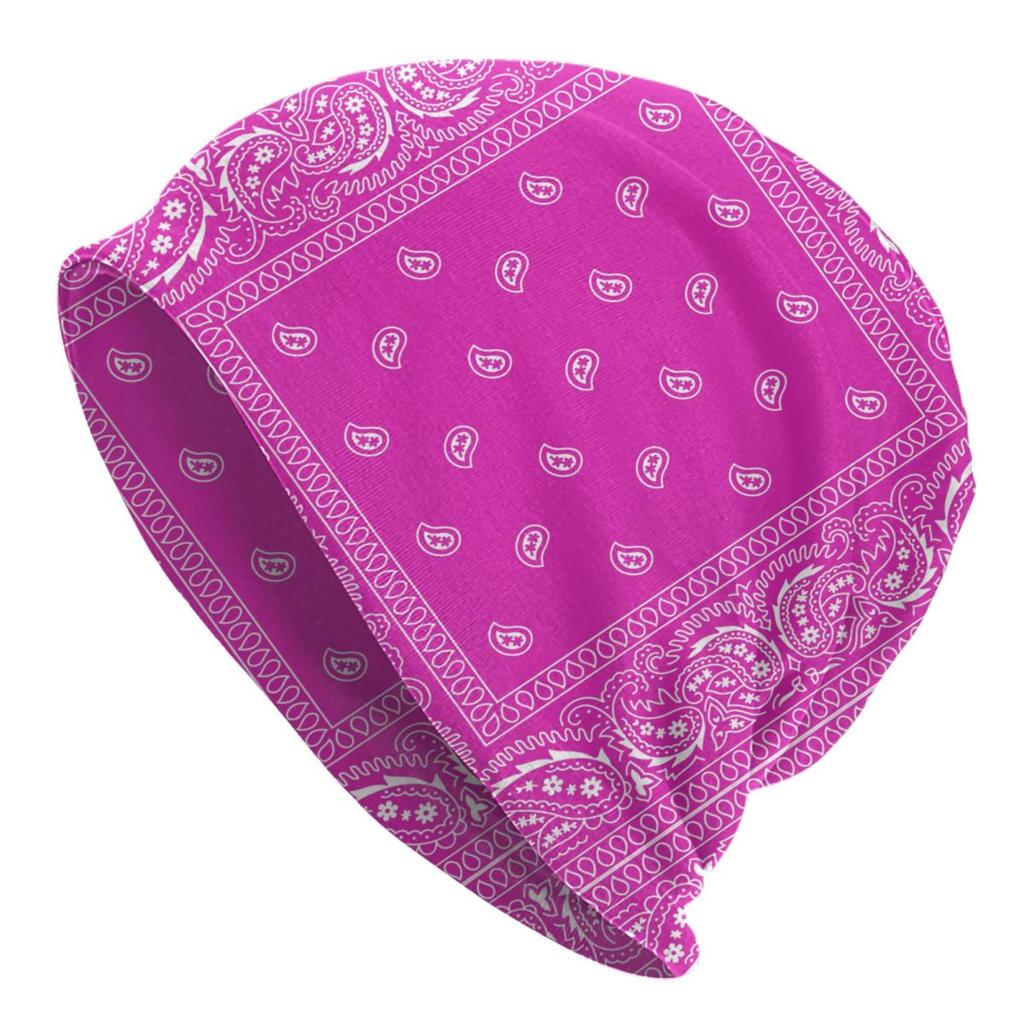 Custom Ethnic Bohemia Style Paisley Bandana Skullies Beanies Caps Streetwear Winter Warm Knitting Hat Adult Unisex Bonnet Hats