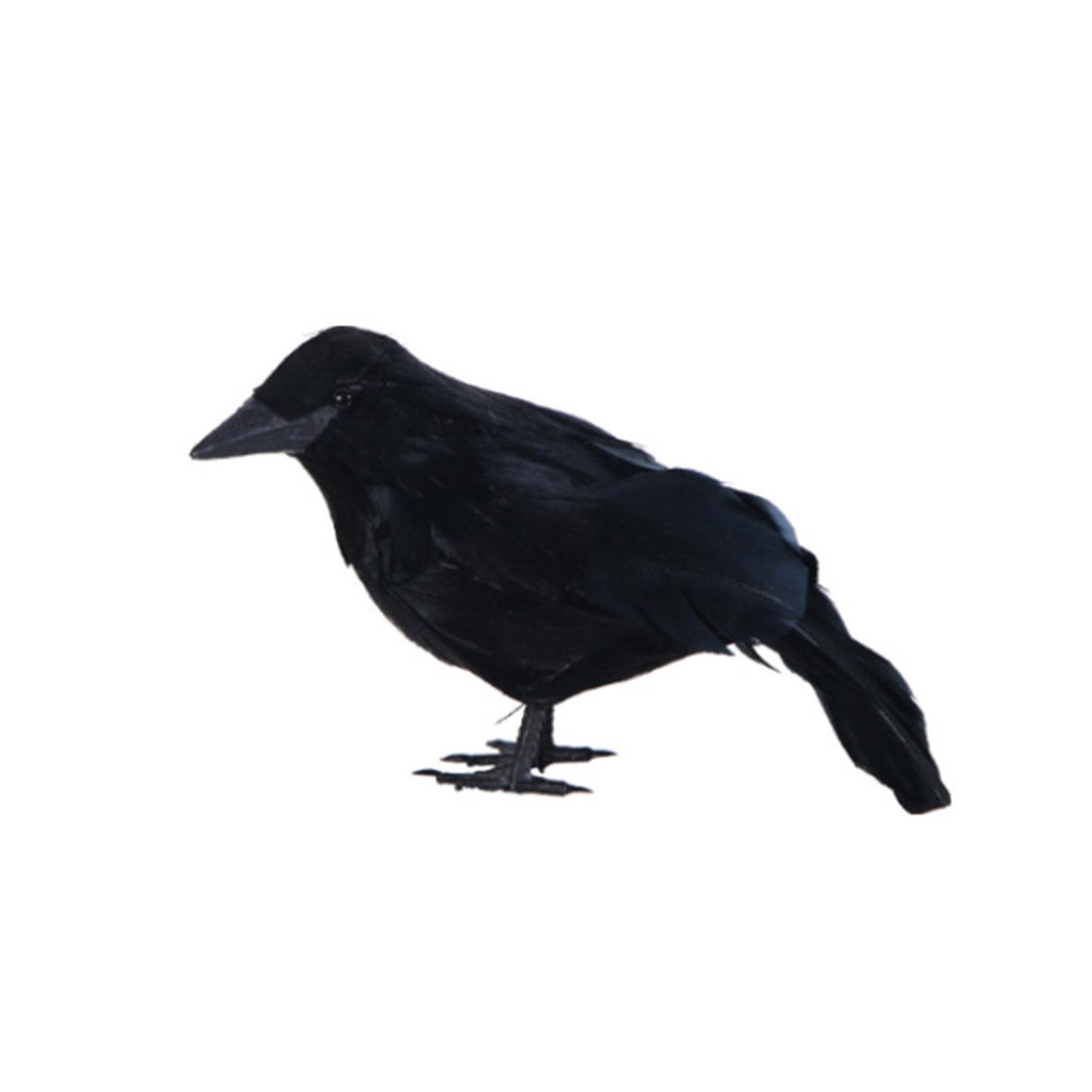 

Simulation Horrible Crow Figurines Add to the Halloween Atmosphere for Outdoor Garden Bird Repelling