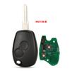 Jingyuqin Chiave Telecomando 2 Pulsanti Per Renault Duster Modus Clio 3 Twingo DACIA Logan Sandero Kangoo 433MHz Chip PCF7947/7946/4A