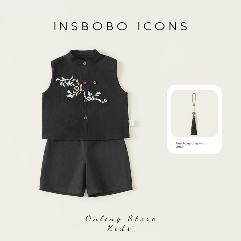 One-Year-Old Boy s Formal Attire, Chinese Style Boy s Suit, Spring and Autumn Boy s Hanfu, Spring Little Gentleman s Clothing, 2026 New Tang Suit Black 100