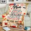 Mom Fleece Blanket From Family, Personalized Mom Gift, We Love You Mom Blanket, Mother's Day Gift, Hugged This Blanket Quote
