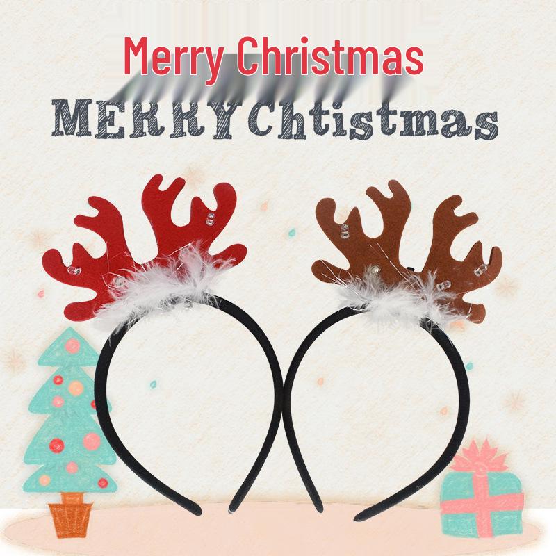 Santa and Antler Flip-Up Christmas Headband