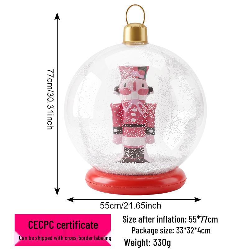 Eco-friendly PVC Inflatable Christmas Cartoon Ball for Courtyard Decoration
