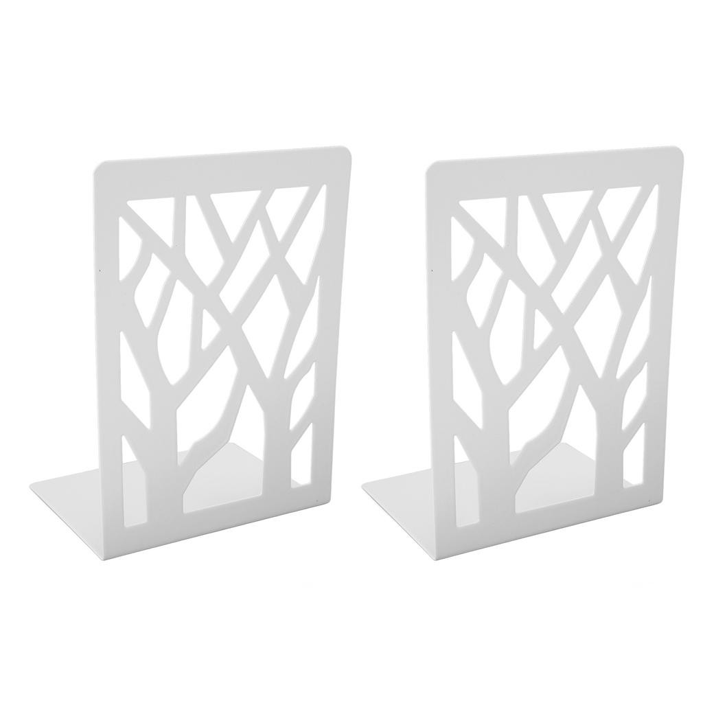 1 пара металлических книжных подставок Современный декоративный дизайн дерева Сверхпрочные Нескользящие Книжные упоры для офиса школы
