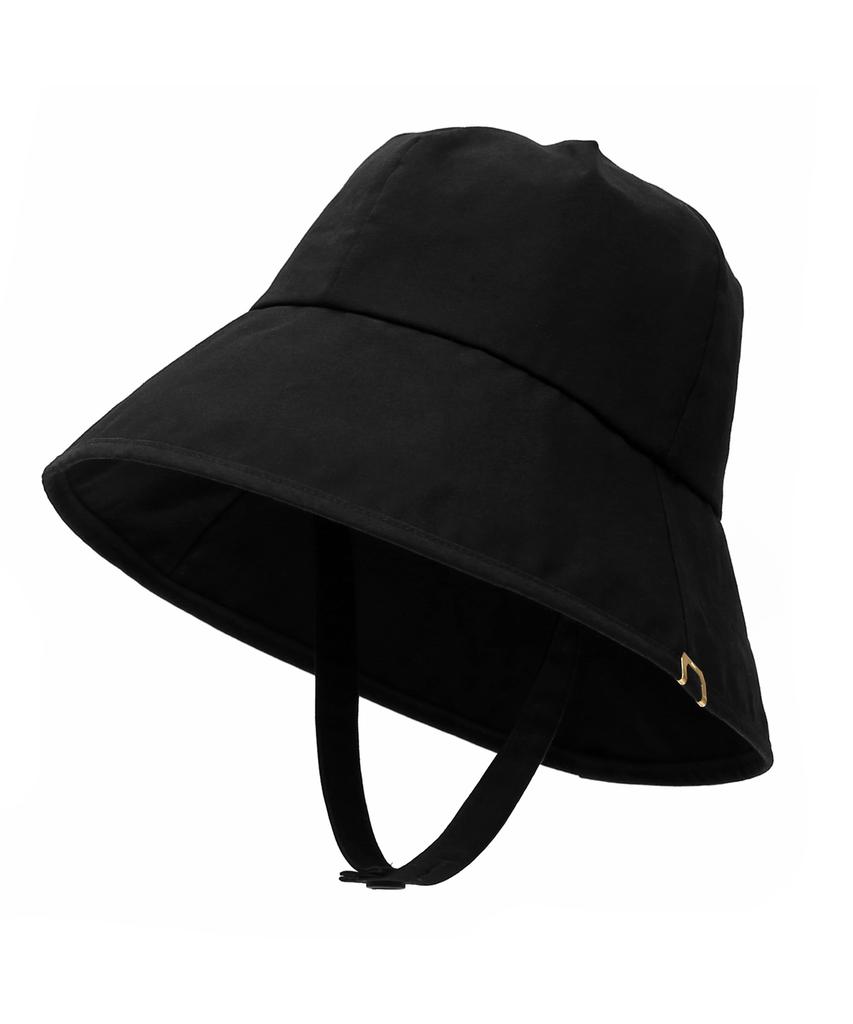 Eondeokeonteulolseutyudio Detachable Strap Cotton Bucket Hat Strap Bucket / D Bio / Black