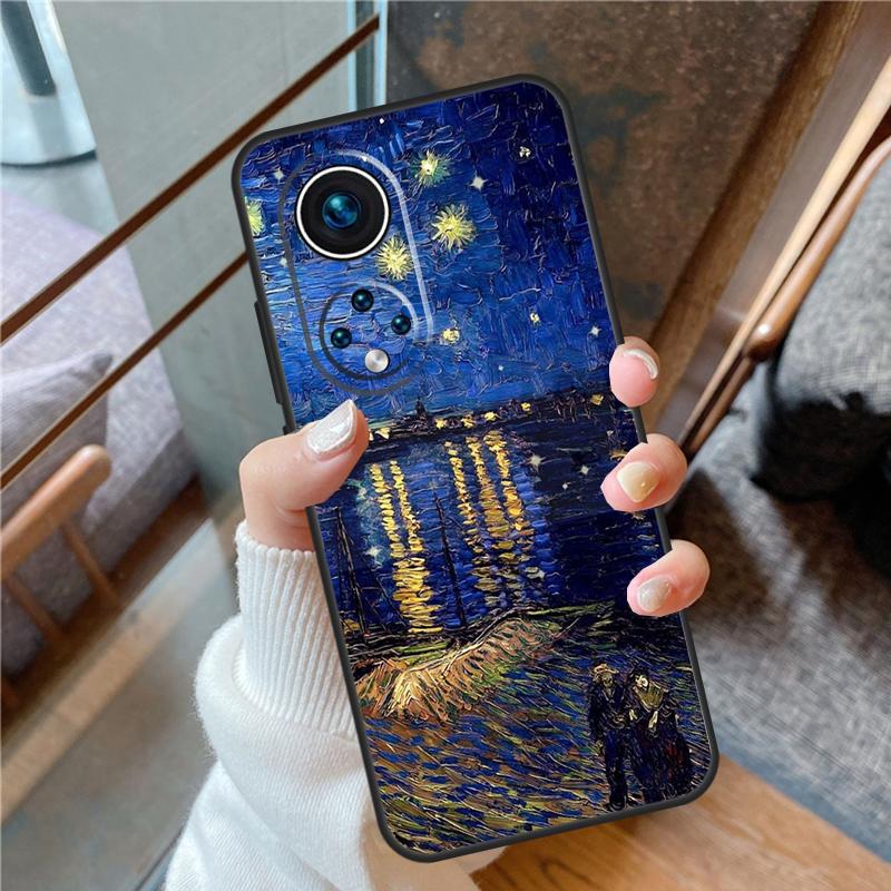 Gemälde Sternennacht Van Gogh Hülle Für Honor X6a X7a X8a X9a X9b X7 X8 X9 8X 9X Abdeckung Für Honor Magic 5 Lite 50 70 90