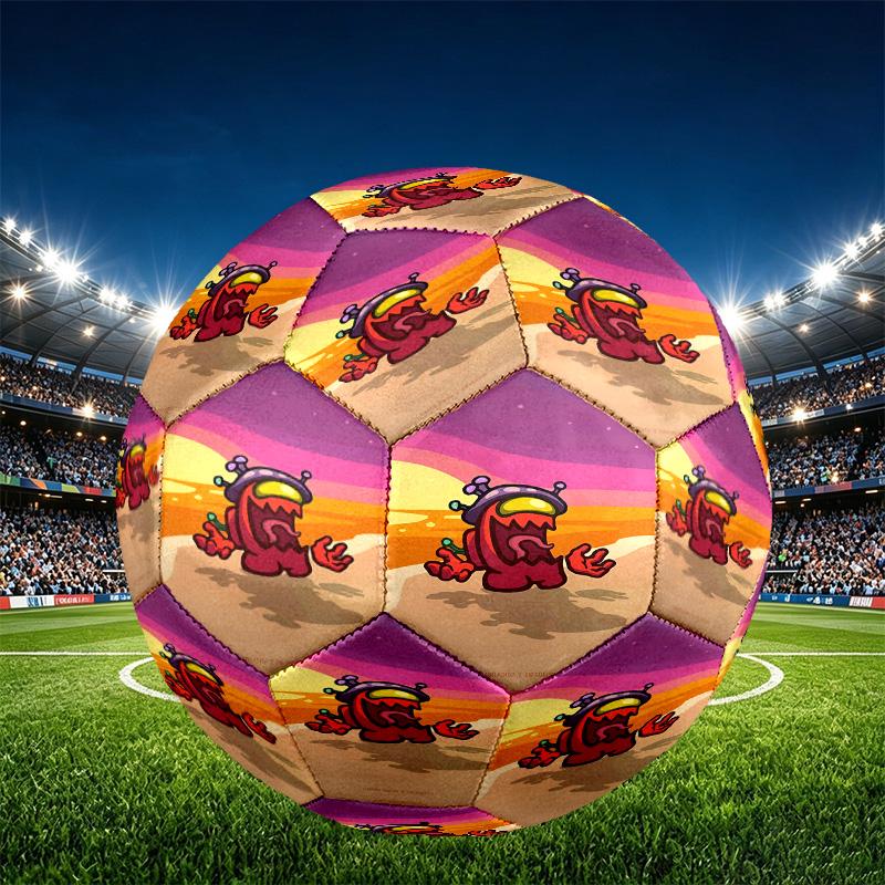 Among Us Print Size 5 Soccer Ball, PU Wear Resistant Football for Match Training and Daily Practice, Birthday Gift for Soccer Fans