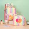 Nieuwe Hart Regenboog Eenhoorn Rugzak & Bento Lunchtas Set voor Kinderen - Handheld Cartoon Ontwerp