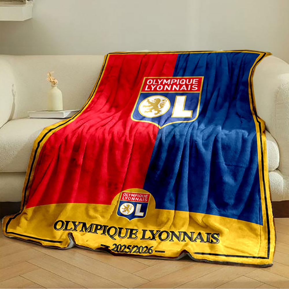 Olympique Lyonnais Blanket for all seasons blanket lunch break throw gift