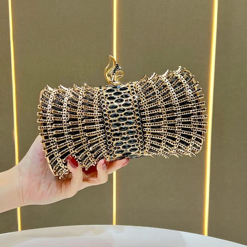 Вечерняя Банкетная Сумка-Клатч, Полностью Усыпанная Алмазами, Банкетная Сумка, Модная Сумка, Сумка Через Плечо чёрный