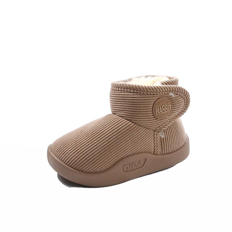 

2025 зимний взрыв детские снежные хлопковые модные вельветовые туфли для девочек, бархатные хлопковые туфли для малышей, повседневная обувь для мальчиков 21-25 yards 5 pairs in one hand абрикосовый