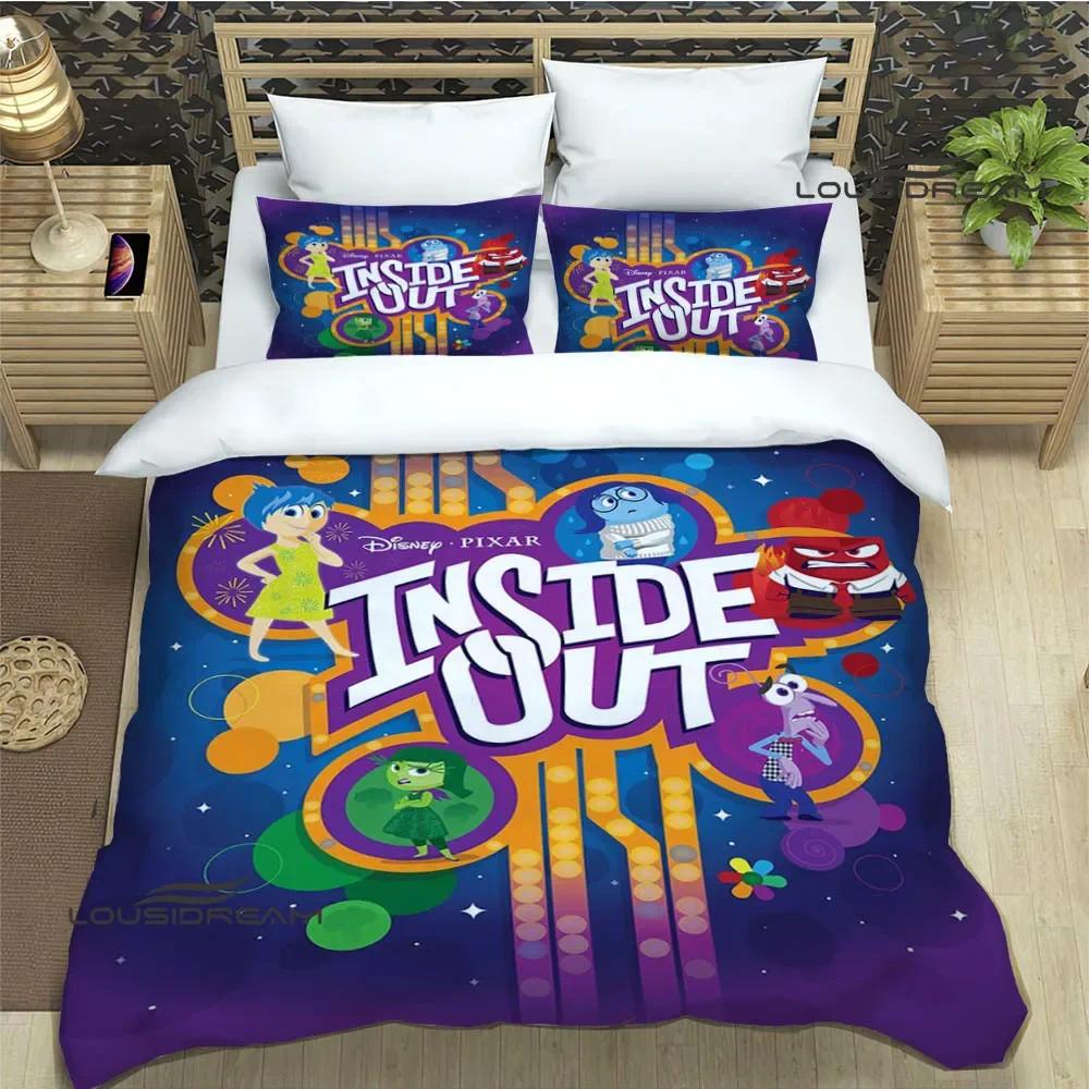 Cartoon Print Inside Out Bedding Sets Pillowcase Children Duvet Cover Bed Comforter Set Bedding Set Luxury Birthday Gift