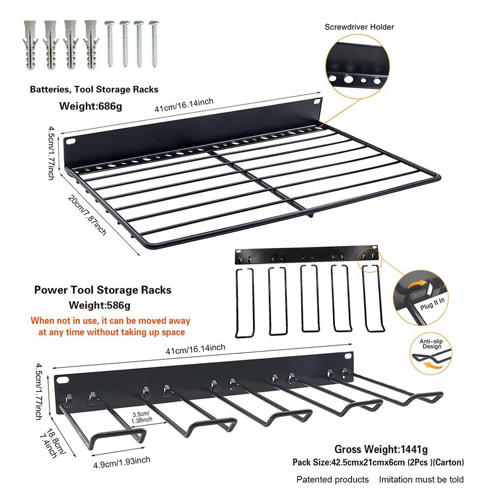 Suport scule Organizator scule electrice de mână Raft depozitare scule montat pe perete Depozitare scule