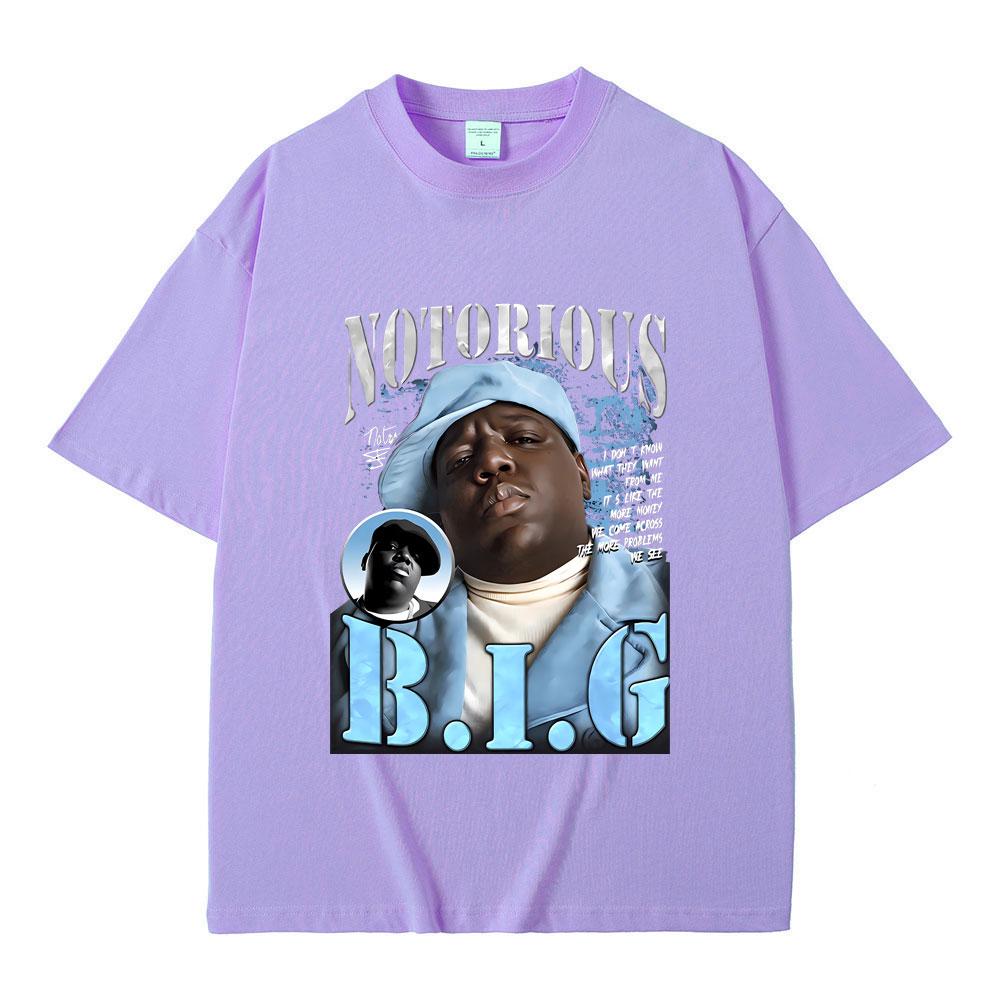 Klassisches Vintage Bestes Berühmtes The Notorious Big T-Shirt Hip Hop Rapper Biggie Smalls Print T-Shirts Herrenmode Übergroßes T-Shirt