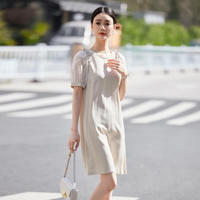 Women s Elegant A-Line Midi Dress L