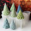 Flexible Silicone Mold Handmade Scented Candle Mould Geometric Christmas Tree Aromatherapys Mold Home Decorations