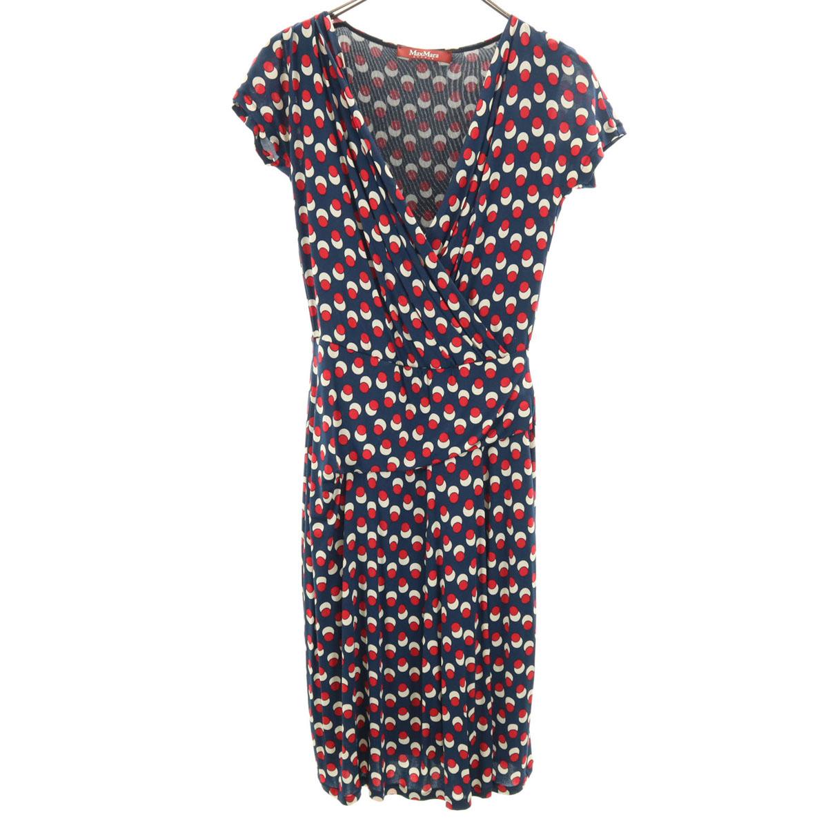 

MAX MARA Комбинезон с ручками рукав-фонарик Платье до колена S Темно-синий Женский Б/У