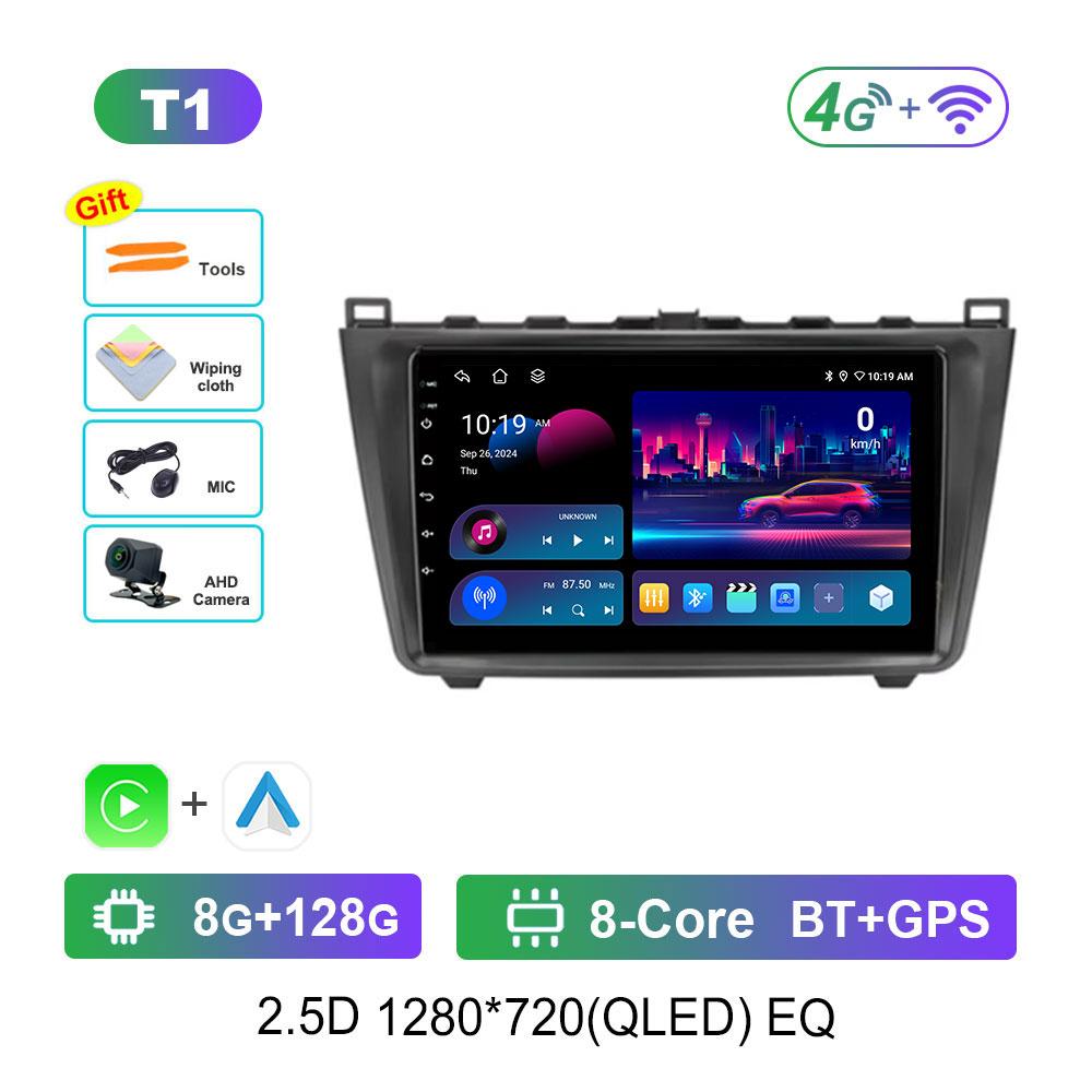 Touch Screen GPS Navigation for Mazda 6 II GH 2007 - 2012 Android 14 Car Video Multimedia Player WiFi BT DSP Stereo Auto Tools