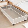 Rolling Under-Bed Storage Box: Flat Drawer-Style Organizer for Clothes and More