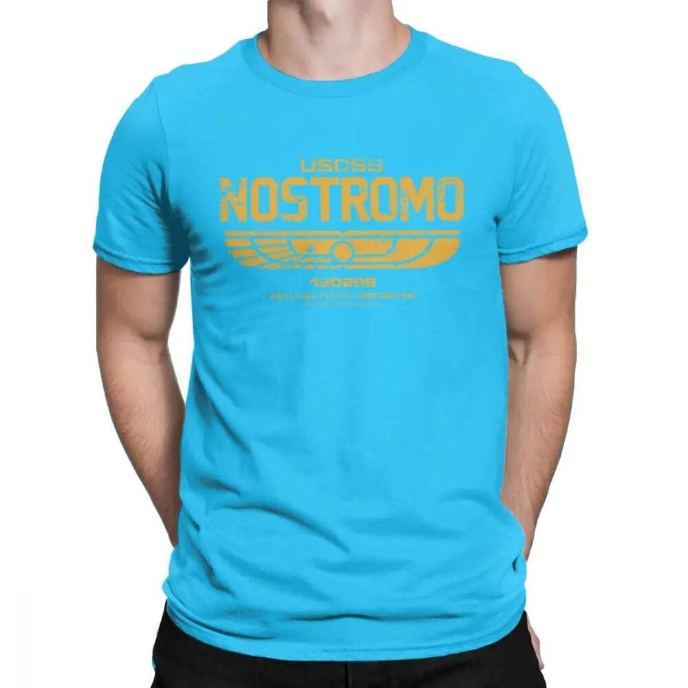 Tricouri unisex Alien Weyland Yutani CORP Nostromo Crew Tricouri USCSS din bumbac pur Uimitoare cu mânecă scurtă Tricouri cu gât crew Tricouri cadou