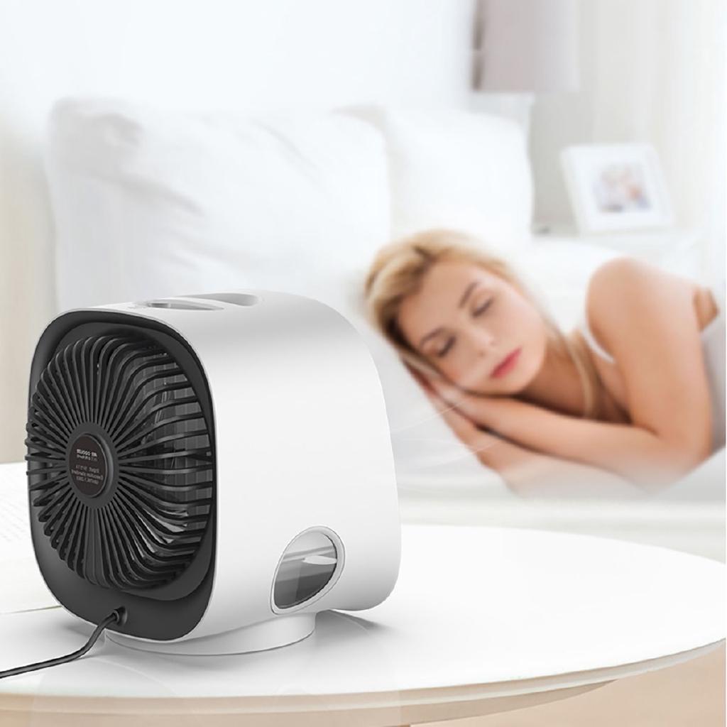 Portable Convenient Air Cooler Fan Air Conditioner Humidifier Space Easy Cool Purifies Air Cooling Fan for Home Office USB