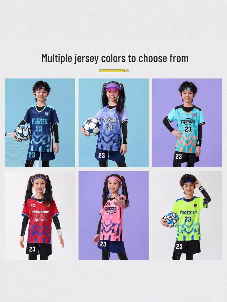 Children's Quick-Dry Breathable Soccer Kit: 4-Piece Training Set for Boys & Girls