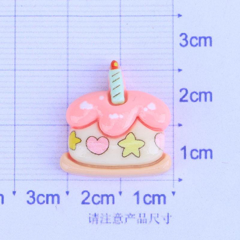 10 Stück Neue Niedliche Cartoon Geburtstagsparty Tier Kuchen Serie Harz Scrapbook DIY Schmuck Haarnadel Zubehör Dekorieren Basteln A86
