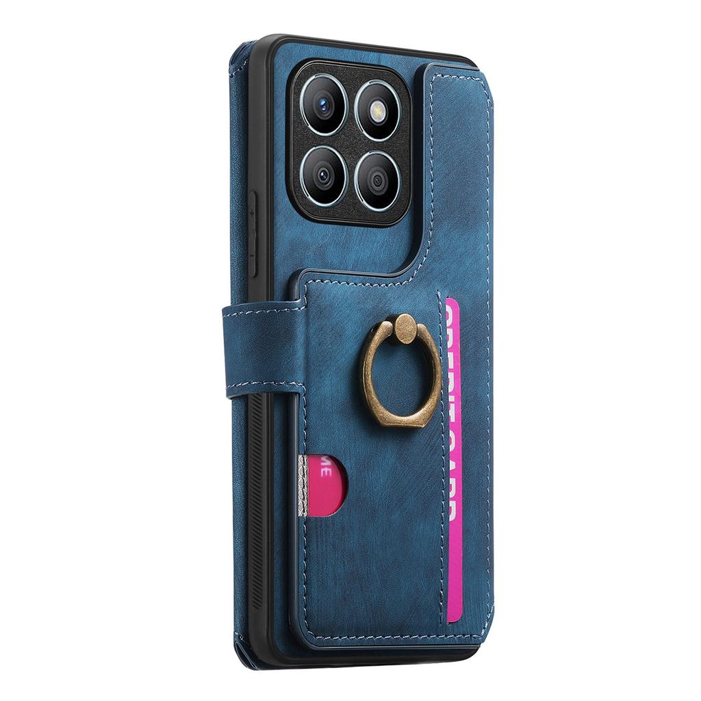 3-in-1 Luxus Leder Brieftasche Hülle für Honor 50/Honor 60/Honor 70/Honor 80/X8a/X7b/Honor 400... mit Ständer, Stoßfest, RFID, Mehrfachschlitz & Reißverschluss