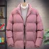 Casual Men's Cotton Jacket Solid Color Loose Winter     Daily Warm